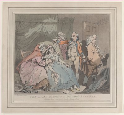 Den döende patienten, eller doktorns sista arvode, 1 april 1786., 1 april 1786. av Unbekannt