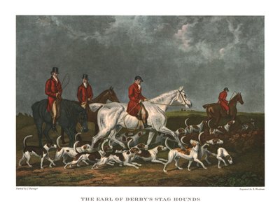 The Earl of Derbys Stag Hounds, tidigt 1800-tal, c1955. av Unbekannt