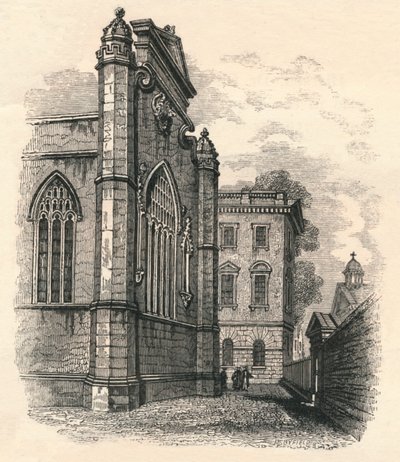 East End av College Chapel, Peterhouse, Cambridge 1800-talet av Unbekannt