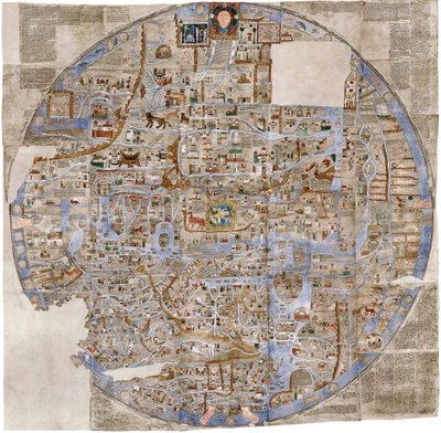 Ebstorfskartan, ca. 1300 av Unbekannt