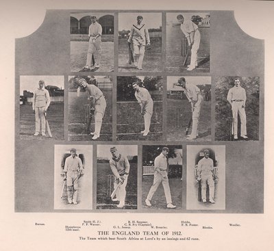 Englands cricketlag 1912 av Unbekannt