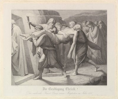 Gravläggningen, 1850. av Unbekannt