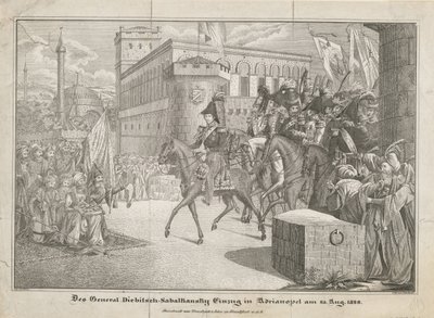 Graf Ivan Ivanovich Diebitsch-Zabalkanskys intåg i Adrianopel, 1829 av Unbekannt