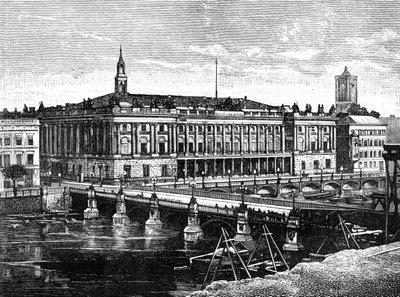 Exchange och Fredericks Bridge, Berlin, 1900 av Unbekannt