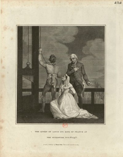 Avrättningen av Marie Antoinette den 16 oktober 1793, 1815. av Unbekannt