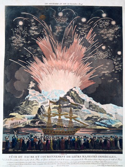Kröningsfestligheterna, Paris, 2 december 1804, 1800-talet av Unbekannt