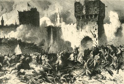 Det sista anfallet på Konstantinopel, 29 maj 1453, 1890. av Unbekannt