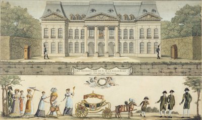 De första stegen av kungen av Rom på slottet Meudon, 1800-talet av Unbekannt