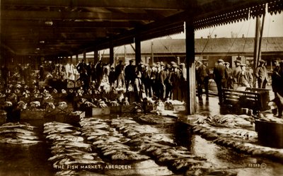 Fiskmarknaden, Aberdeen, sent 1800-tidigt 1900-tal. av Unbekannt