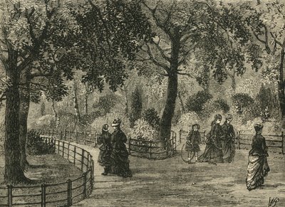 The Flower Walks, Kensington Gardens, c1876. av Unbekannt