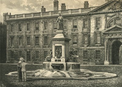 The Fountain, Kings College, Cambridge, sent 1800-tal. av Unbekannt