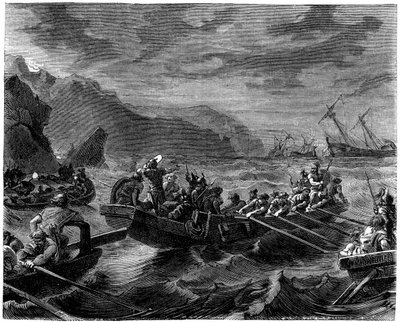 Frankerna korsar det rasande havet, 1882-1884 av Unbekannt