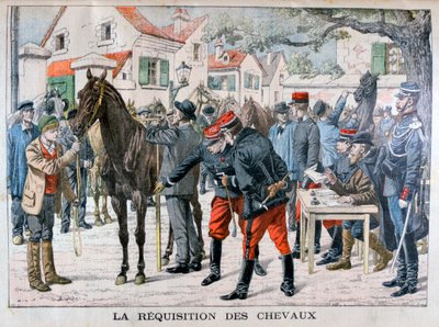 Den franska armén köper hästar, 1904 av Unbekannt