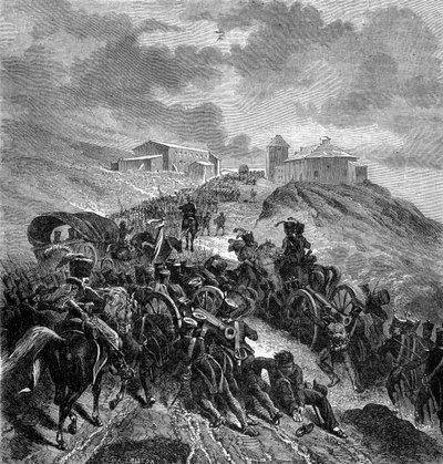 Den franska armén korsar Sierra Guadarrama, Spanien, 22-24 september 1808 1882-1884 av Unbekannt