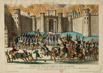 Fransmännens intåg i Moskva, 1812 av Unbekannt