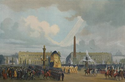 Napoleons begravningscortège på Place De La Concorde, 15 december 1840, 1896 av Unbekannt
