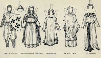 The Gallery of British Costume: Types of Dress in Early Plantagenet Times, c1934 av Unbekannt