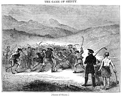 The Game of Shinty, 1700- eller 1800-talet av Unbekannt