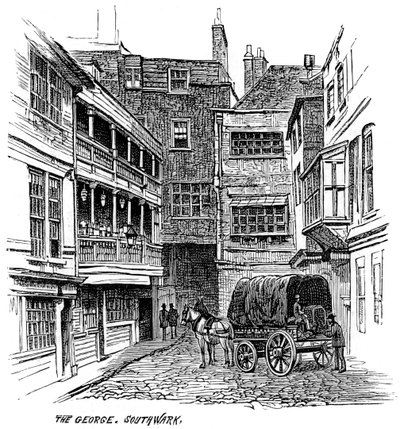 The George Inn, Southwark, London, 1887 av Unbekannt