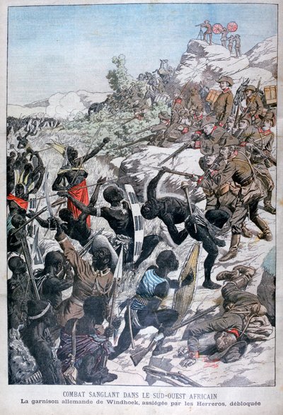 Den tyska garnisonen i Windhoek, belägrad av Herero, sydvästra Afrika, 1904 av Unbekannt