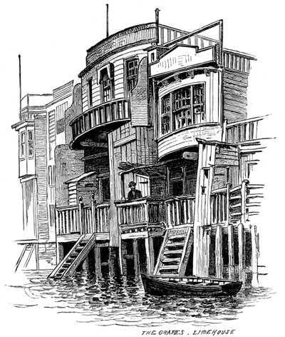 The Grapes pub, Limehouse, London, 1887 av Unbekannt