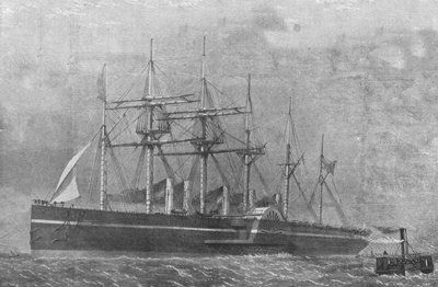 The Great Eastern, 1860: Fartyget lämnar Southampton på sin första resa, 17 juni 1901. av Unbekannt