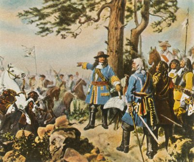 De stora kurfursternas befälhavare före slaget vid Fehrbellin, 28 juni 1675, 1936. av Unbekannt