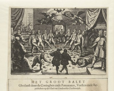 Den stora europeiska krigsbaletten, ca. 1643. av Unbekannt