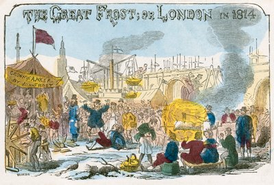 "Den stora frosten, eller London 1814", 1814 av Unbekannt