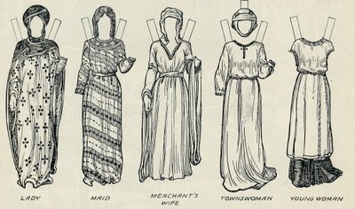 The Great Gallery of British Costume: Varied Dresses Worn in Norman Times, c1934 av Unbekannt