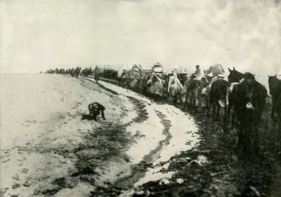 Den stora serbiska reträtten, 1919. av Unbekannt
