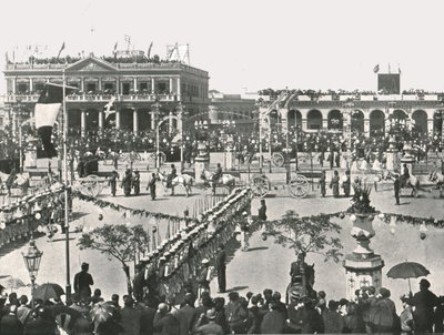 Stora torget på en festdag, Montevideo, Uruguay, 1895. av Unbekannt