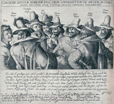 The Gunpowder Plot Conspirators and their Servant Bates, 1605, 1901 av Unbekannt