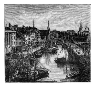 Hamnen, Köpenhamn, Danmark av Unbekannt