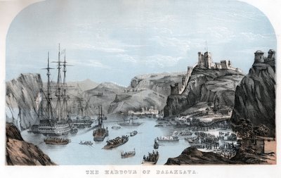 Hamnen i Balaklava, Krimkriget, c1854 c1860 av Unbekannt