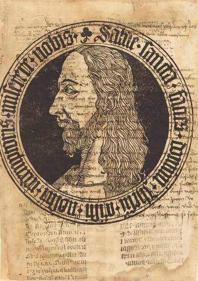 Kristi huvud, ca. 1500. av Unbekannt
