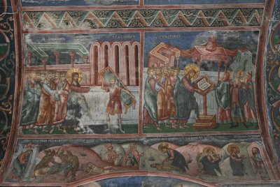 Helande i Kapernaum och andra scener från Kristi liv, 1300-talet av Unbekannt