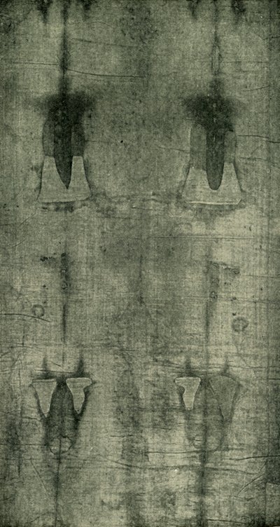 The Holy Shroud - Avtryck av kroppen sedd bakifrån, 1902. av Unbekannt