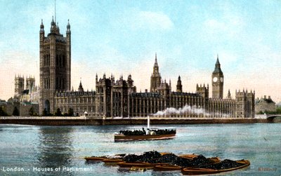The Houses of Parliament, Westminster, London, tidigt 1900-tal av Unbekannt