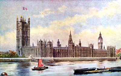Houses of Parliament från Lambeth Palace, Westminster, London, c1905 av Unbekannt