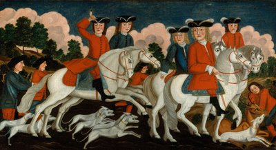 The Hunting Party New Jersey, ca. 1750. av Unbekannt