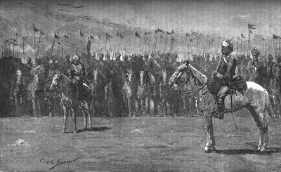 Den indiska kontingenten - The Thirteenth Bengal Lancers, c1882 av Unbekannt