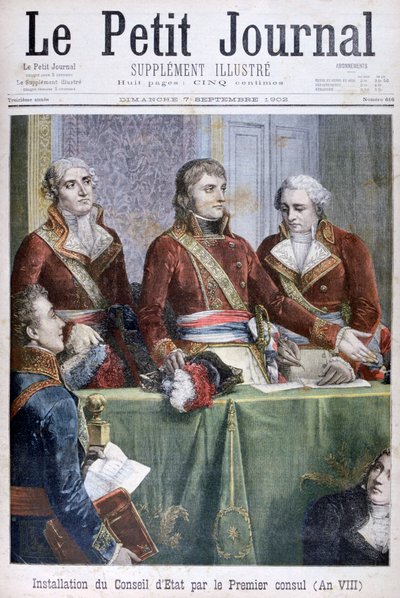 Statsrådets installation av förste konsul Napoleon, 1799 1902 av Unbekannt