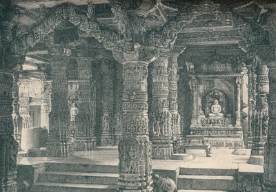 Interiören av ett Jain-tempel vid Mount Abu i Rajputana, c1903, 1904 av Unbekannt