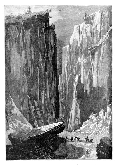 Järnporten orenar på Karshi-Derbent-rutten, Afghanistan, 1895 av Unbekannt