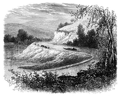 James River och landsbygden nära Richmond, Virginia, USA, 1800-talet av Unbekannt