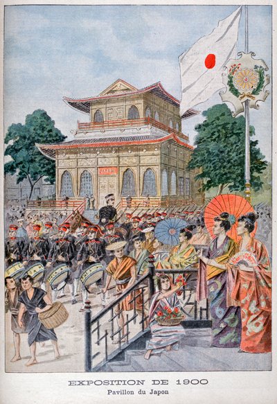 Den japanska paviljongen vid världsutställningen 1900, Paris, 1900 av Unbekannt