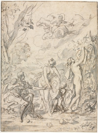 The Judgement of Paris, ca. 1740-1750. av Unbekannt