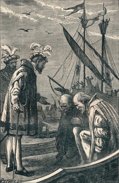 Kungen besöker Vasco da Gama, 1904 av Unbekannt
