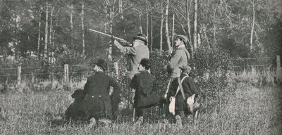 Kungen skjuter över Sandringhams konserver, 1900-talet, 1910. av Unbekannt